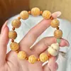 Pulsera a la Parrilla de Carbón de Raíz de Bodhi, la Más Lujosa del Mundo, con Cuentas Budistas y Cuentas de Oración, Diseñada para el Juego con la Punta de los Dedos y la Manipulación con Manos Pequeñas