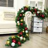 Rattan Navideño 2.7m Paquete de Lujo Encriptado Decoración de Ventana Adornos de Bolas Navideñas Guirnalda