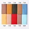 Bufanda de Algodón y Lino Plisada de Color Sólido de Venta Caliente Transfronteriza, Pañuelo de Cabeza Malayo Multicolor Arrugado de Moda con Flecos para Mujer