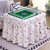 Cubierta ignífuga cubierta calefactora mantel para máquina de mahjong cubierta acolchada de terciopelo con hilo cubierta ignífuga