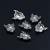 Apertura de 14 * 18 mm Accesorios de joyería perforados de plata Xizang Pulsera Collar Cuentas espaciadoras para joyería Cabeza de oveja de Satanás con cuentas