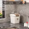 Cubo de Arroz Sellado a Prueba de Insectos a Prueba de Humedad Mayor Capacidad Volumétrica Conveniente con Ruedas Grado Alimenticio Tarro de Arroz Venta al por Mayor