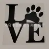 Carro Transfronteiriço Pata de Amor Cão Gato Família Pegadas animal de estimação Garra de Cão Carroceria Adesivos em Inglês