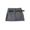 Falda con cinturón de cintura alta, diseño Sense Niche, para chicas atractivas, antideslumbrante, ultracorta, sexy, de verano