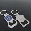 Abrebotellas con Llavero en Forma de Casa Creativo Logo de Empresa Inmobiliaria Pequeño Regalo Llavero Metálico con Forma de Casa