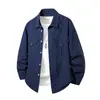 Camisa de manga larga transpirable de secado rápido para hombre, top de talla grande para exteriores de primavera y otoño, camisa de trabajo deportiva estilo americano transpirable
