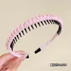 Faixa de Cabelo Plissada de Tecido Liso Colorido para Mulheres, Dentes Finos Antiderrapante, Não Aperta a Cabeça, Para o Dia a Dia, Acessório de Cabelo para Prender a Franja