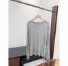 Camiseta Base de Tencel Acetato Lyocell para Mujer, Estilo Delgado de Primavera y Verano, Top de Algodón y Lana de Manga Larga, Cubre-traje de Protección Solar de Cuello Redondo