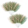 Explosões Transfronteiriças Folha de Palmeira Tropical Artificial Arbusto de Plástico Folha de Samambaia com Haste Adequado para Decoração de Mesa de Festa Havaiana