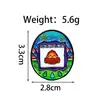 Insignia con Forma de Huevo para Mascotas Transfronteriza Broche de Animal Lindo Accesorios Dibujos Animados Cerdo Pequeño Leopardo Rosa Broche de Animal