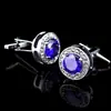 INBO punho de camisa com zircônia cristal roxo redondo punho de camisa masculino botão francês 695cufflinks/150377