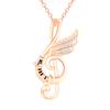 Collar con colgante de nota musical aguda de piano con alas de ensueño exquisitas y personalidad transfronteriza con nuevo diseño de joyería para mujer