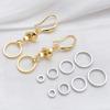 Platino Chapado en Oro de 18 Quilates Plata Gruesa Color Conservante Hueso Aplanado Anillo Cerrado Colgante Accesorios para Joyería DIY