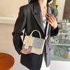 Estilo Coreano Color de Contraste Portátil Pequeña Bolsa para Mujer Verano Nueva Moda Retro Cuadrada Pequeña Texturizada Casual para Viajes Cotidianos Bolso de Hombro