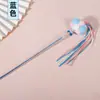 Palo de Juguete para Gatos con Borlas de Hada Estrella Rosa Azul Pluma Duradera Juguete para Gatos Autoentretenimiento Campana Palo para Aliviar el Aburrimiento Suministros para Gatos