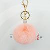 Nova bola de diamante imitação Rex Rabbit Fur Ball Keychain Pingente Moda Simples Bagagem Carro Faux Fur Pingente