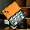 Conjunto Completo de Chá Kung Fu de Alta Qualidade com Esmalte Rachado da Fornalha Ru, Conjunto Completo de Bule, Caixa de Presente de Cerâmica, Presente Personalizado para Reunião Anual
