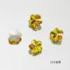 Dongzhou K9 Traga Riqueza e Tesouro Ovo de Pombo de Cristal Dourado Nail Art Diamante Pedra de Açúcar Quadrado Especial Formato Fundo Pontiagudo Coleção de Diamantes Ornamento de Diamante para Unhas