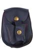 Bolsa de tirachinas para exteriores con bola de acero integrada, bolsa de cuero negro y marrón, duradera, sin deformación, estuche de cuero boutique, riñonera deportiva, juguete