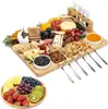 Nuevo Juego de Tabla de Queso de Bambú Transfronteriza, Plato de Queso de Madera para Cocina, Tabla de Cortar, Tabla para Pan