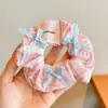 Elástico de cabelo com laço estilo francês-coreano, acessório de cabelo multicamadas retrô estilo faculdade britânica, scrunchie liso