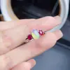 Anillo Popular de Ópalo Blanco Natural al por Mayor de Fábrica Plata S925 Incrustado Piedra Principal 5*7 Joyería de Lujo Venta Directa de Fábrica