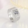 Comércio exterior anel masculino luxuoso brilhante popular europeu e americano grupo cravejado com diamantes completos dominador moda anel masculino de casamento