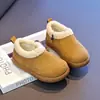 Zapatos Birkenstock para niños con forro de felpa para abrigar, zapatos tipo mocasín, nuevo estilo 2026, zapatos de pelo para otoño e invierno, slip-ons retro, caña baja, zapatos de nieve