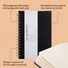 Cuaderno Noteory de 200 Páginas Grueso con Tapa de Cuero, Rayado, Espiral, Cuaderno Conveniente para la Oficina y el Estudio