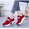 Zapatos de plataforma de cuña versátiles de primavera y otoño con altura oculta para mujer, mocasines cómodos de talla grande, zapatos casuales de tacón medio de moda