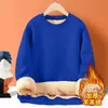 Sudadera de invierno para hombre, engrosada, de forro polar sherpa, corte holgado, cálida, estilo transfronterizo, forrada de polar, cuello redondo, manga larga, camiseta interior