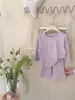 86060 Roupa de Casa para Meninas Classe a 26 Início da Primavera Alta Elasticidade Levemente Flare Casual Conjunto para Meninas Floral Digital Pijama Fofo