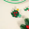 Accesorios para el cabello navideños transfronterizos europeos y americanos para niños, pinzas para el cabello de árbol de Navidad tejidas para vacaciones, para niñas y niñas pequeñas, pinzas para el cabello para flequillo lateral