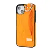 Adecuado para iPhone 15 Funda de Cuero con Pulsera de Anillo 15Pro Moda Cuero Patrón Ondulado Funda Totalmente Cubierta Resistente a Caídas