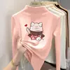 Camiseta de manga larga gruesa para niñas, nueva colección otoño/invierno 2026, capa base de forro polar cepillado, top interior cálido para niñas