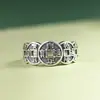 Anillo de plata S925 con diseño de ciervo dorado, estilo étnico, vintage, con moneda de cobre, abierto, estilo étnico, para mujer.