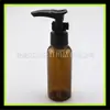 Frasco com bico de pressão para shampoo 50ML Frasco marrom com bico de pressão Frasco pump para loção Frasco secundário cosmético Frasco de essência