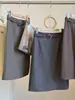 Falda Midi de Lana Estilo Coreano para el Trabajo, Nueva de Otoño para Mujer, Cintura Alta, Adelgazante, Recta, Versátil, Moda, Temperamento, Ajustada a la Cadera