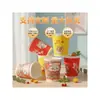 Oden estilo Kanto Vasos de Papel Desechables Engrosados Comerciales a Prueba de Fugas a Prueba de Quemaduras Vasos Resistentes a Altas Temperaturas Patrón de Logo Personalizado