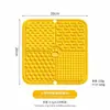 Bestseller transfronterizo tapete para lamer perros, tapete de alimentación lenta con ventosa de silicona, tazón de alimentación lenta anti-ahogo para mascotas con raspador