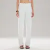 Pantalones rectos de tiro bajo para mujer, pantalones de pierna ancha, caída, cordón, adelgazantes, holgados, sencillos, fitness, deportes, pantalones casuales, pantalones de yoga