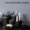 Juego de Baño de Mármol de Cuatro o Cinco Piezas Lavabo Set Portacepillos de Dientes Adornos de Sala de Muestras Juego de Baño
