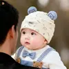 Touca de Bebê Estilo Fino Primavera e Outono Touca para Bebê Menino Touca para Fontanela Bebê Recém-nascido Proteção Auricular ao Ar Livre Touca de Inverno