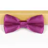 Pajarita Infantil Masculina Estilo Coreano Monocromática Brillante Doble Capa Color Puro Bebé Estudiante de Primaria Performance Pajarita Accesorios Femeninos