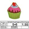 Pegatinas de tela bordadas directas de fábrica de dibujos animados helado pastel accesorios para ropa de niños parche decorativo con agujero para pegar