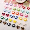 Macaron Acrílico Corazón Cuentas Sueltas DIY Hecho a Mano Casero Pulsera Pulsera Cadena de Teléfono Móvil Accesorios de Joyería