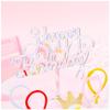 Tarjeta de pastel de feliz cumpleaños en inglés, espejo acrílico, decoración de pastel, tarjeta para hornear, tarjeta para pastel, venta al por mayor
