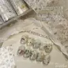 Estilo Coreano Ins Pintado a Mano Graffiti Primavera Arte de Uñas Papel de Transferencia Chica Linda Estrellas de Empalme Lindas Mascotas Decoraciones para Uñas