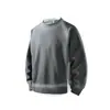 Sudadera para hombre estilo retro americano, nueva colección primavera y otoño, diseño moderno de alta resistencia con efecto de dos piezas falsas y teñido en spray, top versátil para hombre