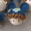 Muñeca de Monstruo de Tres Ojos Colgante de Lana Colgante Tejido a Mano Producto Terminado Muñeca de Ganchillo Hecha a Mano Colgante de Ganchillo Producto Terminado